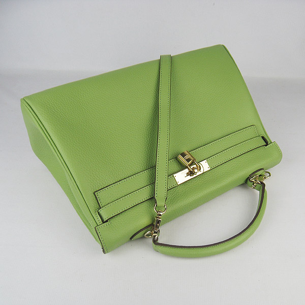 High Quality Hermes Kelly 35CM Togo Leather Bag Green 6308